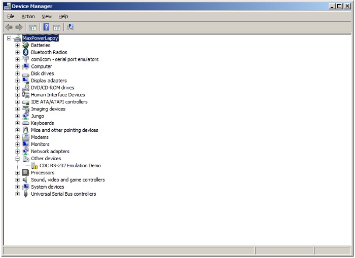 CDC RS232_Emulator_Device_Manager_Screenshot
